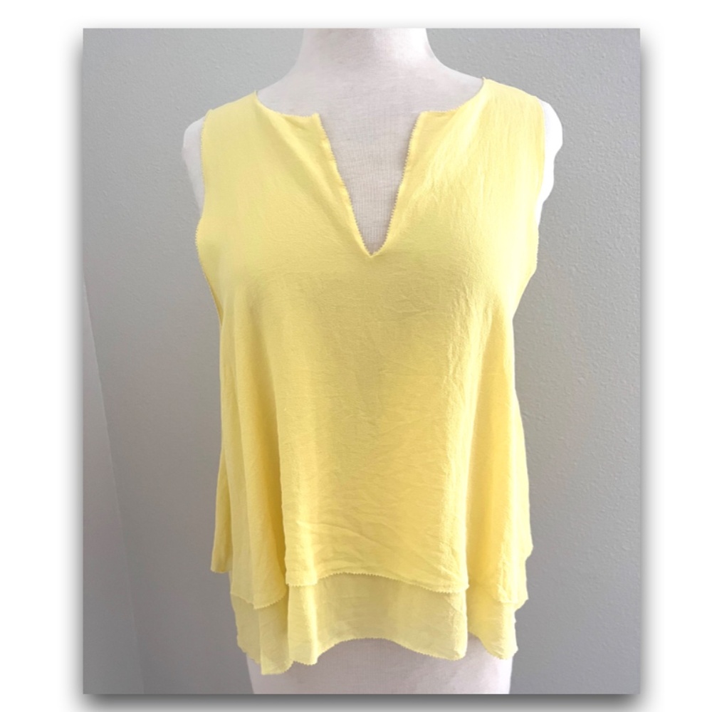 Tory Burch Layered Silk Sleeveless Top • L